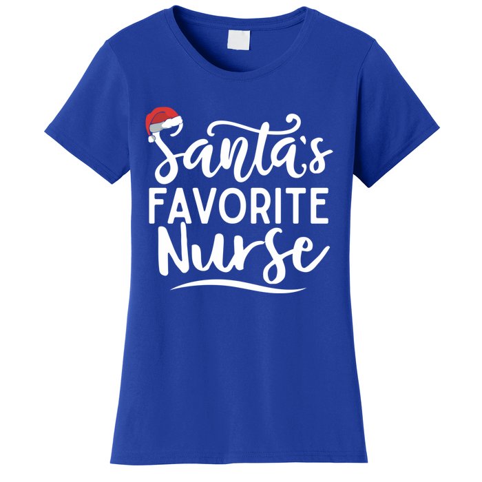 SantaS Favorite Nurse Christmas Funny Nursing Love Funny Gift Cute Gift Women's T-Shirt