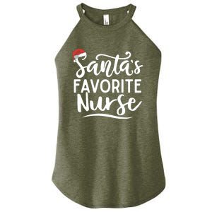 SantaS Favorite Nurse Christmas Funny Nursing Love Funny Gift Cute Gift Women's Perfect Tri Rocker Tank