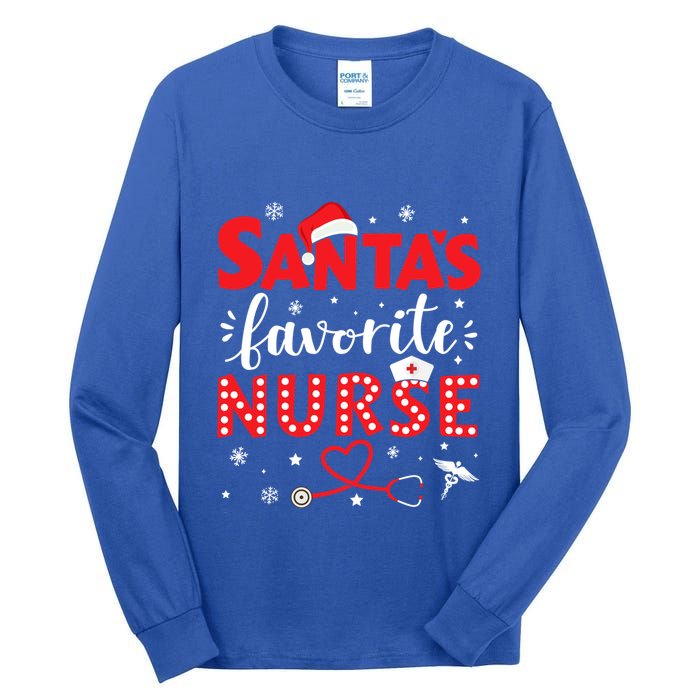 Santa Favorite Nurse For Christmas In Hospital Gift Tall Long Sleeve T-Shirt