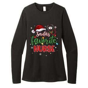 SantaS Favorite Nurse Christmas Xmas Nursing Stethoscope Gift Womens CVC Long Sleeve Shirt