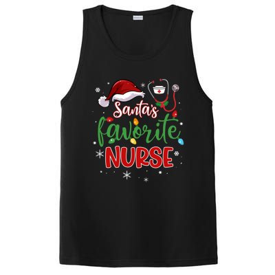 SantaS Favorite Nurse Christmas Xmas Nursing Stethoscope Gift PosiCharge Competitor Tank