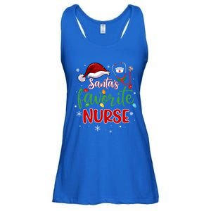 SantaS Favorite Nurse Christmas Xmas Nursing Stethoscope Gift Ladies Essential Flowy Tank