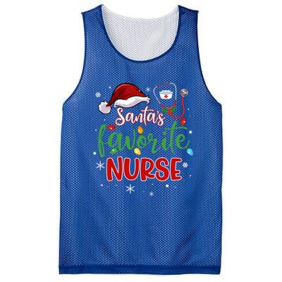 SantaS Favorite Nurse Christmas Xmas Nursing Stethoscope Gift Mesh Reversible Basketball Jersey Tank