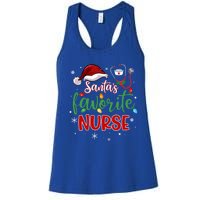 SantaS Favorite Nurse Christmas Xmas Nursing Stethoscope Gift Women's Racerback Tank