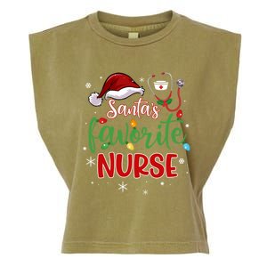 SantaS Favorite Nurse Christmas Xmas Nursing Stethoscope Gift Garment-Dyed Women's Muscle Tee