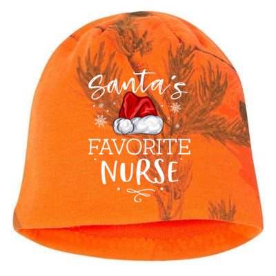 SantaS Favorite Nurse Christmas Hat Funny Nursing Gift Kati - Camo Knit Beanie