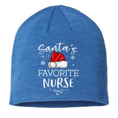 SantaS Favorite Nurse Christmas Hat Funny Nursing Gift Sustainable Beanie