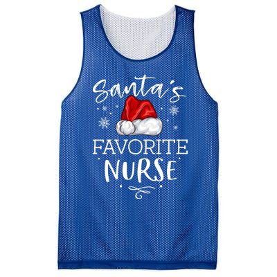 SantaS Favorite Nurse Christmas Hat Funny Nursing Gift Mesh Reversible Basketball Jersey Tank