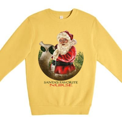 Santa Favorite Nurse Meaningful Gift Premium Crewneck Sweatshirt