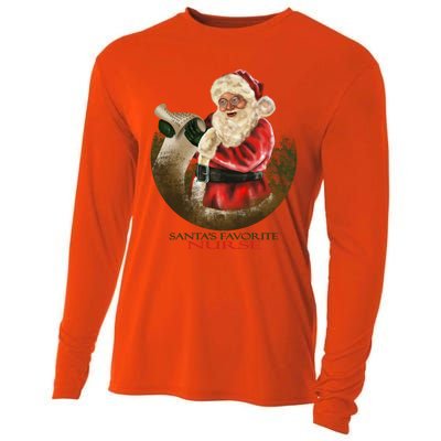 Santa Favorite Nurse Meaningful Gift Cooling Performance Long Sleeve Crew