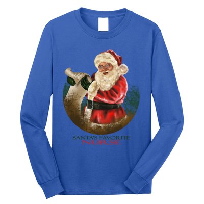 Santa Favorite Nurse Meaningful Gift Long Sleeve Shirt