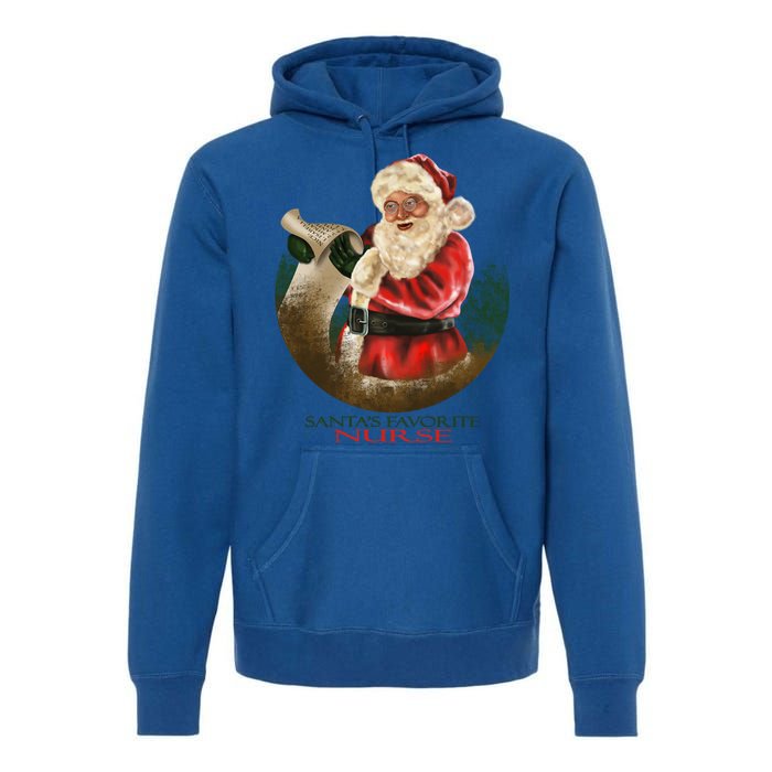 Santa Favorite Nurse Meaningful Gift Premium Hoodie