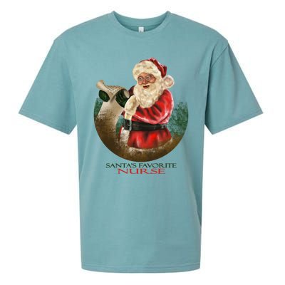 Santa Favorite Nurse Meaningful Gift Sueded Cloud Jersey T-Shirt