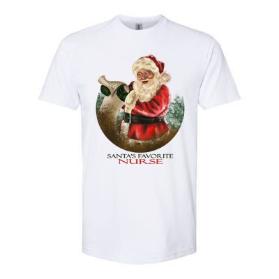 Santa Favorite Nurse Meaningful Gift Softstyle CVC T-Shirt