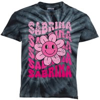 Sabrina First Name I Love Sabrina Groovy 80S Vintage Kids Tie-Dye T-Shirt