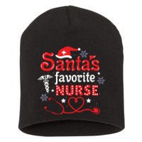 SantaS Favorite Nurse Christmas Short Sleeve Short Acrylic Beanie