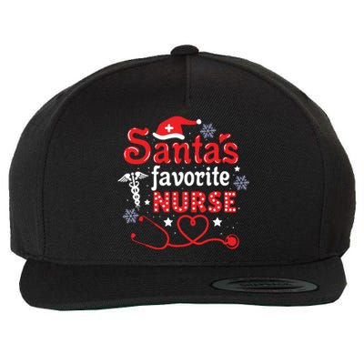 SantaS Favorite Nurse Christmas Short Sleeve Wool Snapback Cap