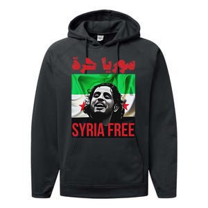 Syria Free Now The Syrian People Liberated Performance Fleece Hoodie