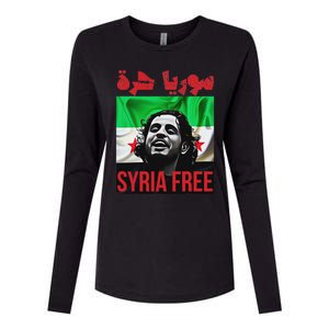 Syria Free Now The Syrian People Liberated Womens Cotton Relaxed Long Sleeve T-Shirt