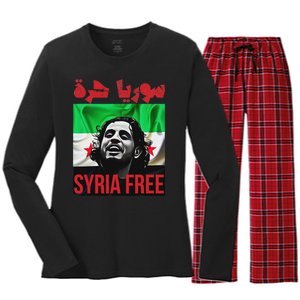 Syria Free Now The Syrian People Liberated Women's Long Sleeve Flannel Pajama Set 