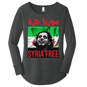 Syria Free Now The Syrian People Liberated Women's Perfect Tri Tunic Long Sleeve Shirt