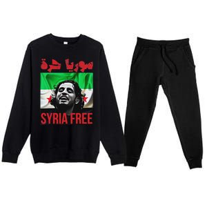 Syria Free Now The Syrian People Liberated Premium Crewneck Sweatsuit Set