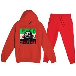 Syria Free Now The Syrian People Liberated Premium Hooded Sweatsuit Set