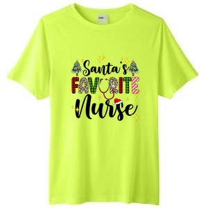 SantaS Favorite Nurse Xmas Light Santa Hat Christmas Great Gift Tall Fusion ChromaSoft Performance T-Shirt