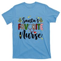 SantaS Favorite Nurse Xmas Light Santa Hat Christmas Great Gift T-Shirt