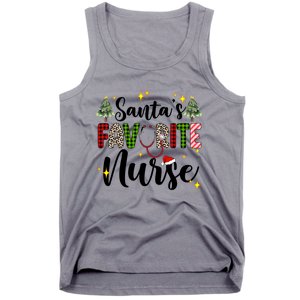 SantaS Favorite Nurse Xmas Light Santa Hat Christmas Great Gift Tank Top