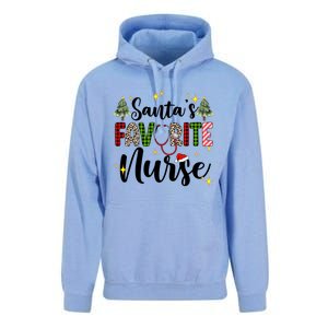 SantaS Favorite Nurse Xmas Light Santa Hat Christmas Great Gift Unisex Surf Hoodie