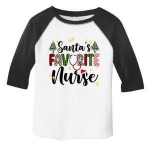 SantaS Favorite Nurse Xmas Light Santa Hat Christmas Great Gift Toddler Fine Jersey T-Shirt