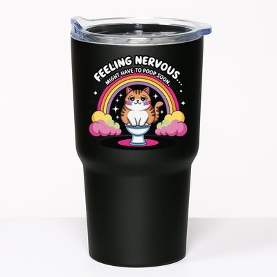 Saying Feeling Nervous Might Have To Poop Soon Cat Funny Tumbler