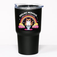 Saying Feeling Nervous Might Have To Poop Soon Cat Funny Tumbler