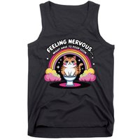 Saying Feeling Nervous Might Have To Poop Soon Cat Funny Tank Top