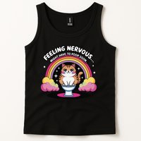 Saying Feeling Nervous Might Have To Poop Soon Cat Funny Tank Top