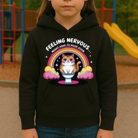 Saying Feeling Nervous Might Have To Poop Soon Cat Funny Kids Hoodie
