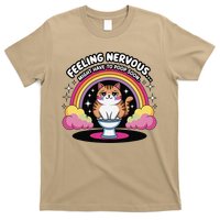 Saying Feeling Nervous Might Have To Poop Soon Cat Funny T-Shirt