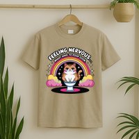 Saying Feeling Nervous Might Have To Poop Soon Cat Funny T-Shirt