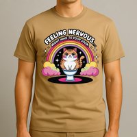 Saying Feeling Nervous Might Have To Poop Soon Cat Funny T-Shirt