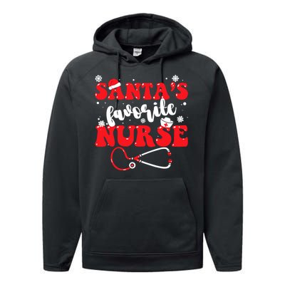 SantaS Favorite Nurse Christmas Performance Fleece Hoodie