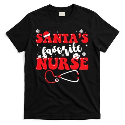 SantaS Favorite Nurse Christmas T-Shirt