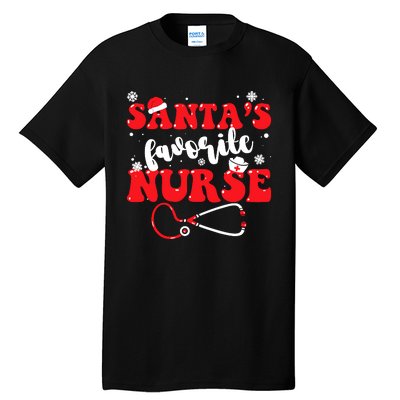 SantaS Favorite Nurse Christmas Tall T-Shirt