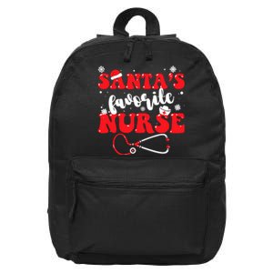 SantaS Favorite Nurse Christmas 16 in Basic Backpack