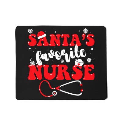 SantaS Favorite Nurse Christmas Mousepad