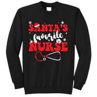 SantaS Favorite Nurse Christmas Tall Sweatshirt