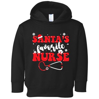 SantaS Favorite Nurse Christmas Toddler Hoodie