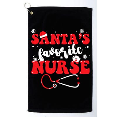 SantaS Favorite Nurse Christmas Platinum Collection Golf Towel