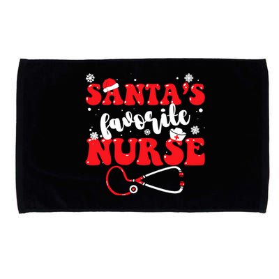 SantaS Favorite Nurse Christmas Microfiber Hand Towel