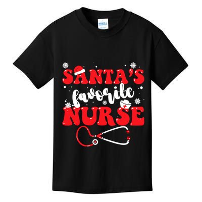 SantaS Favorite Nurse Christmas Kids T-Shirt